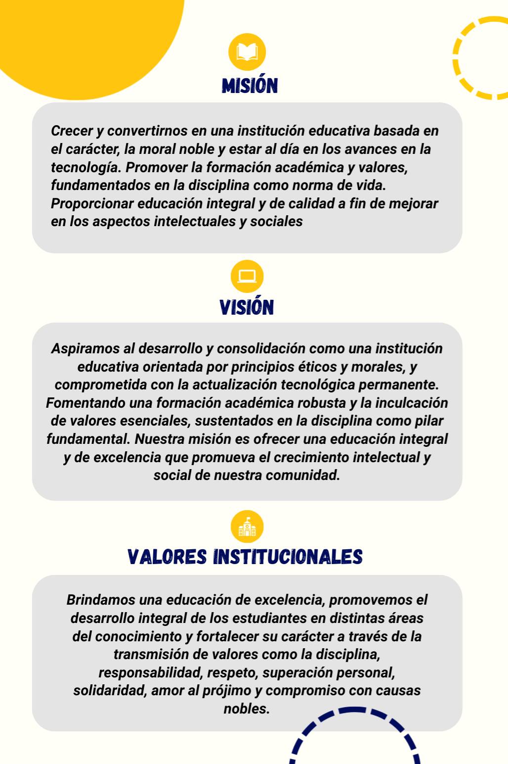 Misión, Visión y Valores